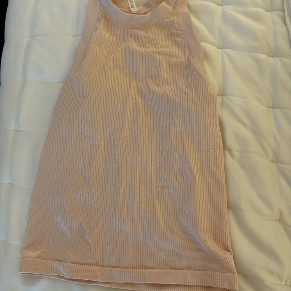 Athleta Peach Ribbed Top